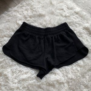Forever 21 Black Jersey Runner Short with Mesh